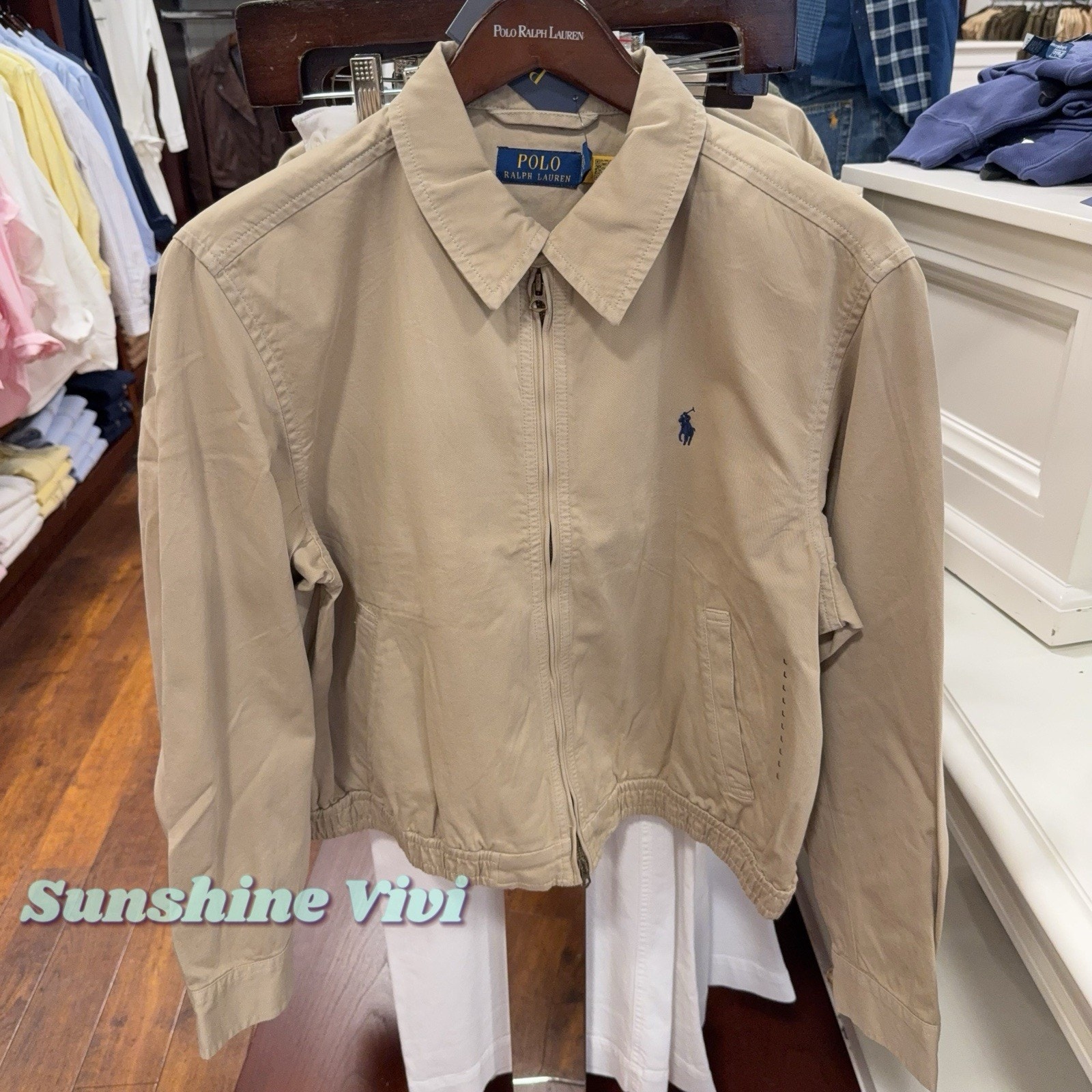 Nwt Polo Ralph Lauren Women Cotton Twill Jacket Khaki Xs
